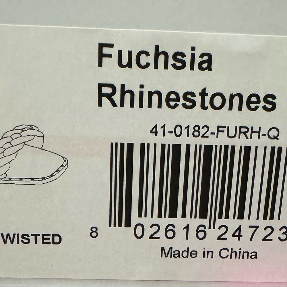 Corkeys Don’t Get It Twisted Fuchsia Rhinestone Sandles - Picture 5 of 6